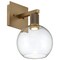 Access Lighting Port Nine Burgundy, Burgundy LED Wall Sconce, Antique Brushed Brass Finish, Clear Glass 63145LEDD-ABB/CLR - alternate 2